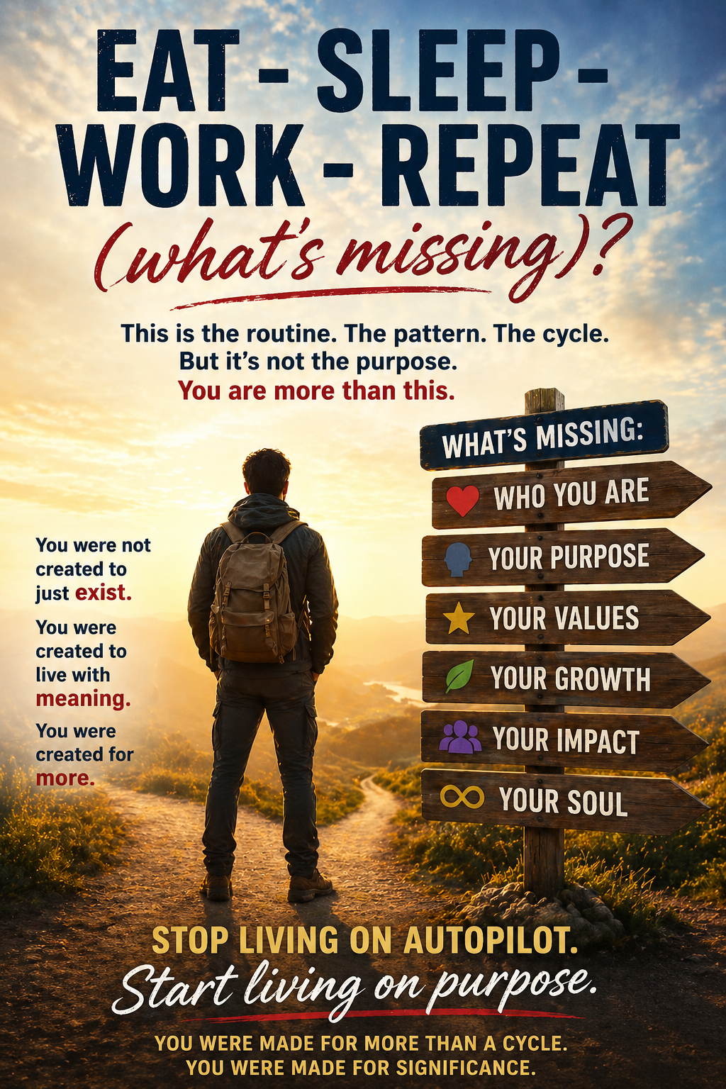 EAT-SLEEP-WORK-REPEAT (WHAT’S MISSING)?