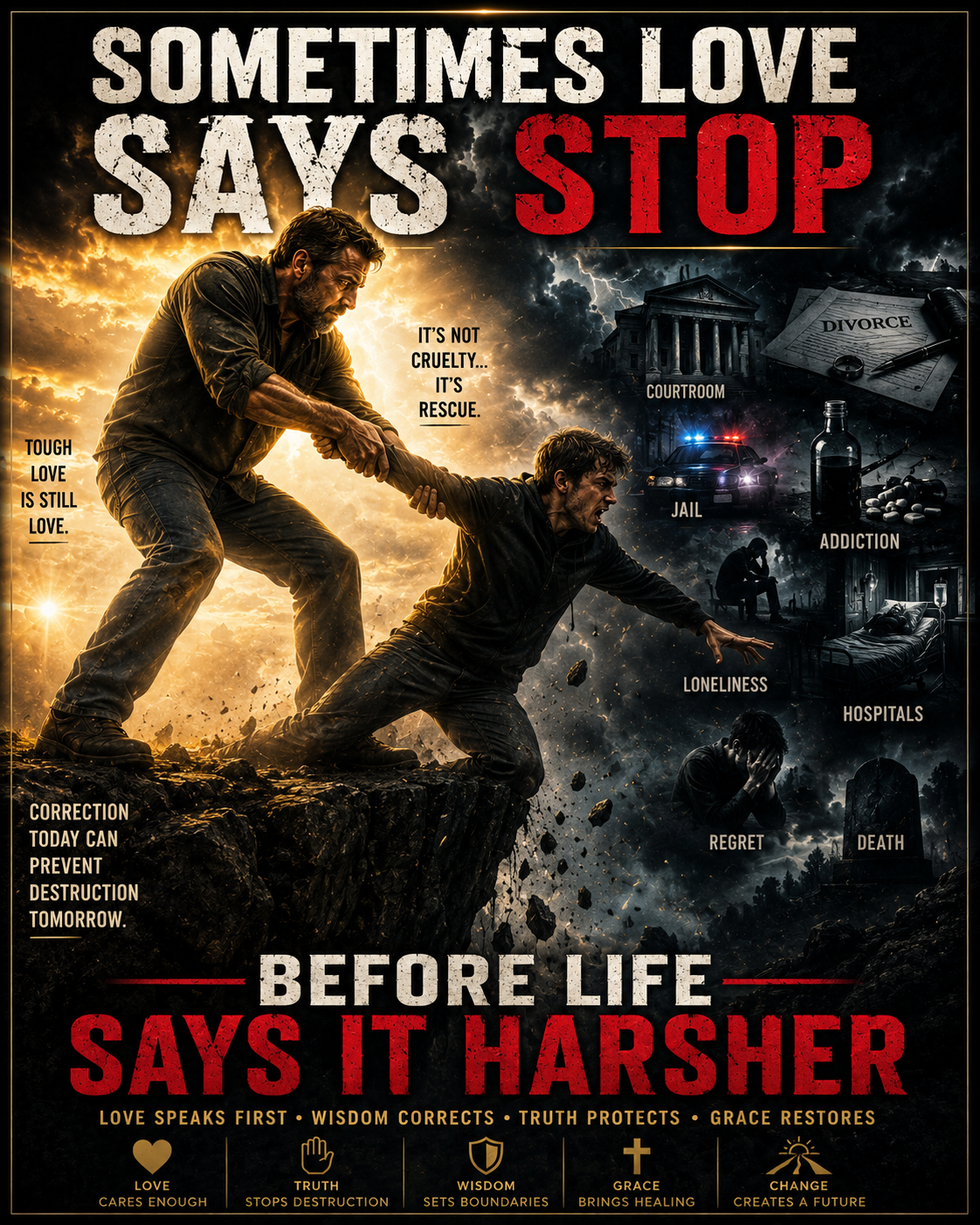 SOMETIMES LOVE SAYS… STOP