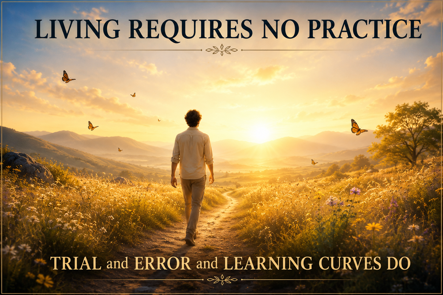 LIVING REQUIRES NO PRACTICE