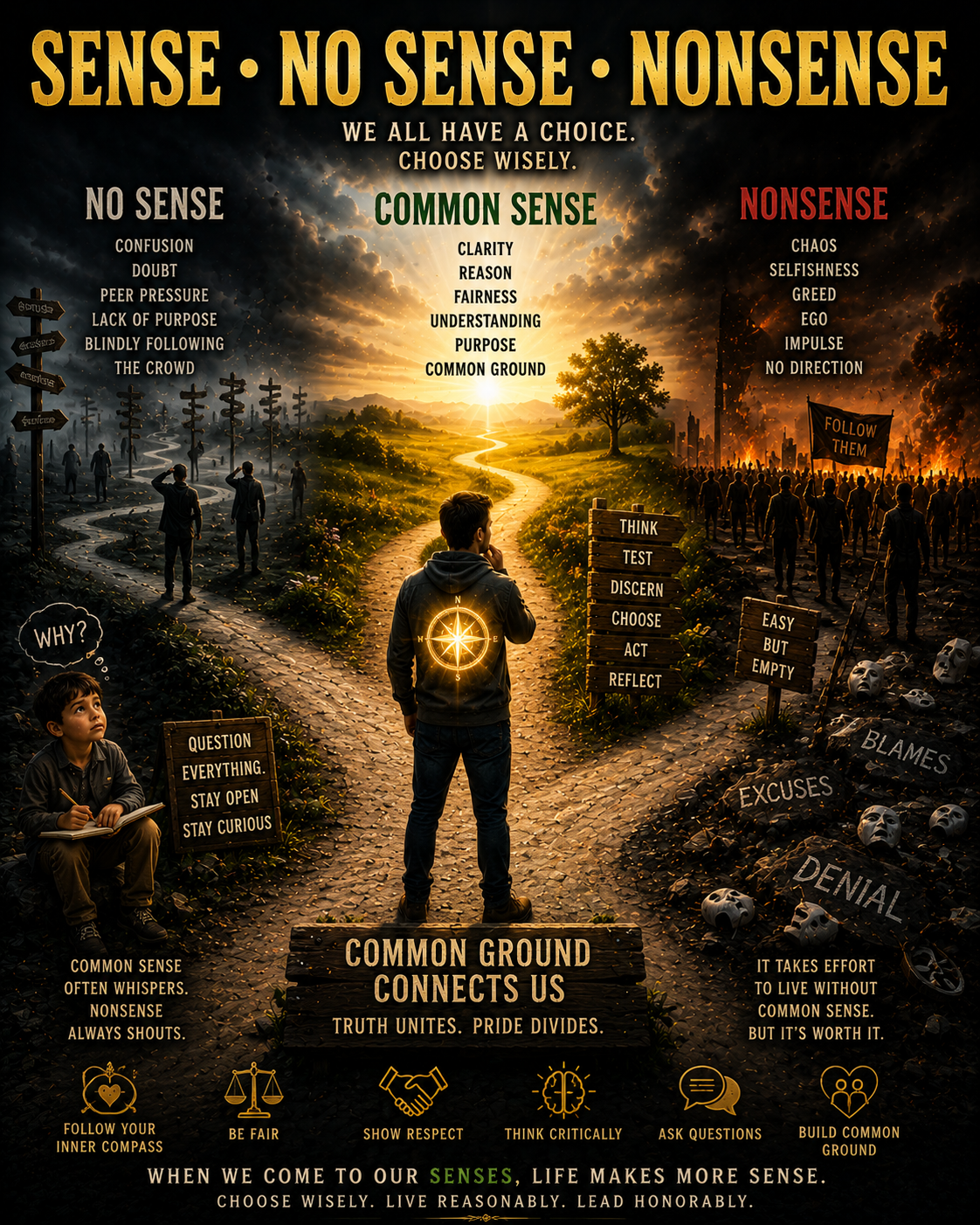 SENSE, NO SENSE & NONSENSE — Finding Common Ground
