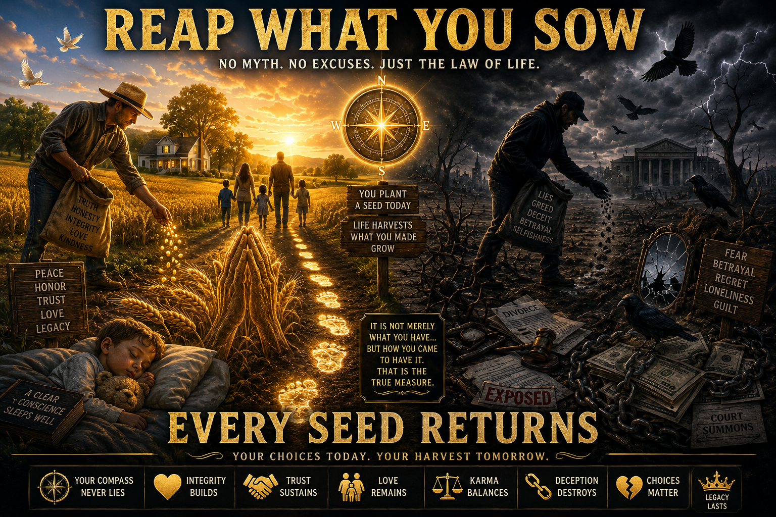 REAP WHAT YOU SOW — No Myth