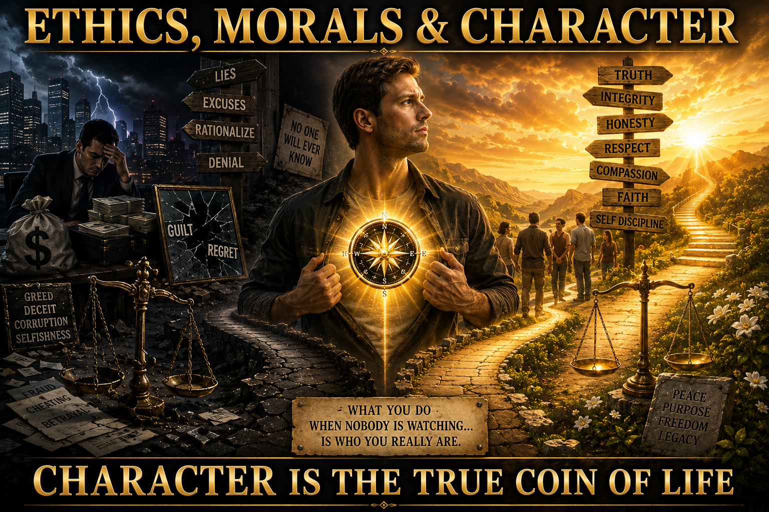 ETHICS, MORALS & CHARACTER — Choices That Define Who We Become