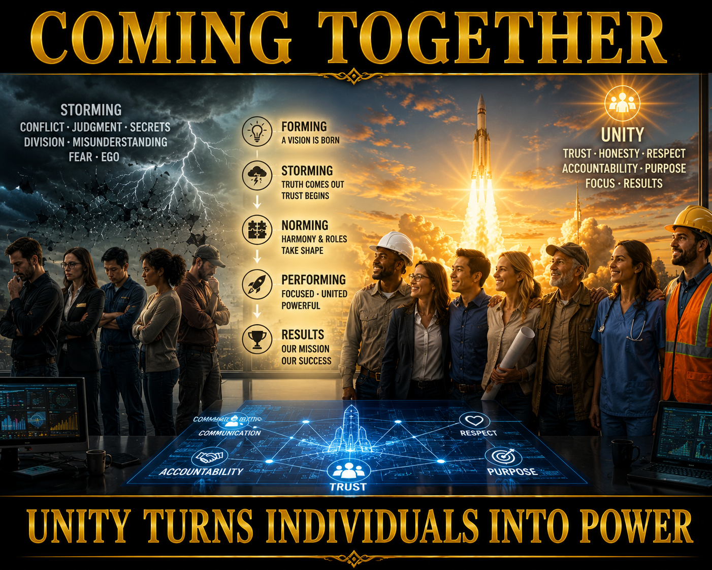 COMING TOGETHER — The Power of Teamwork, Unity & Purpose