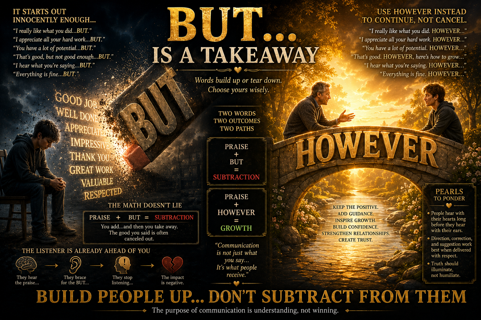 THE WORD BUT…IS A TAKEAWAY