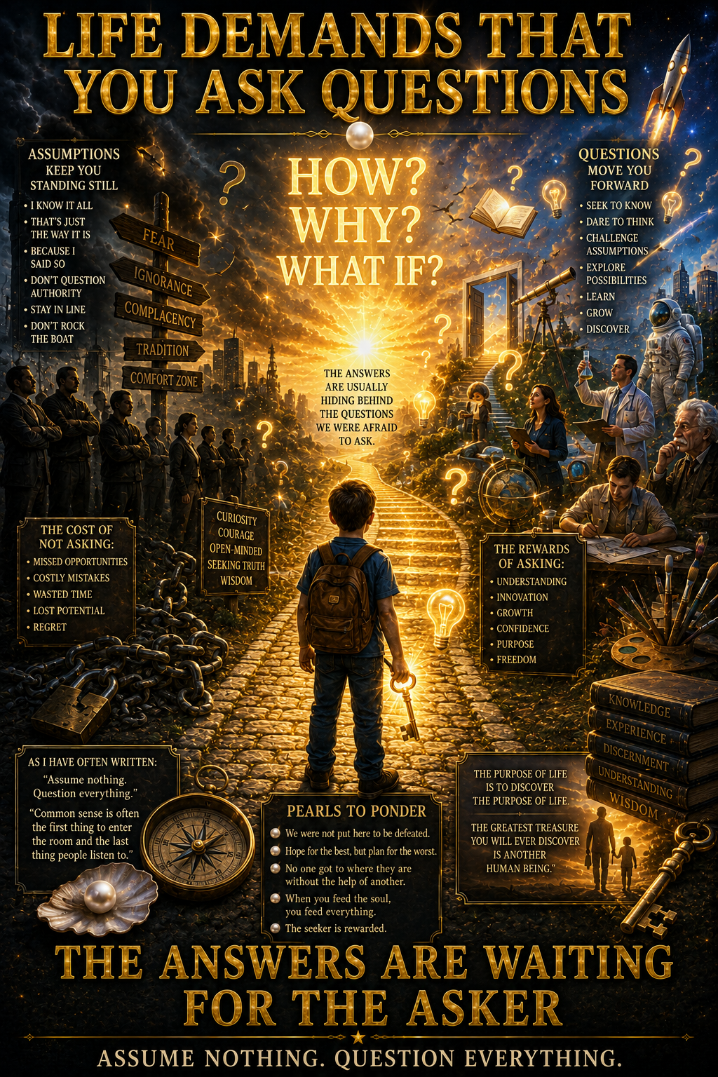 LIFE DEMANDS THAT YOU ASK QUESTIONS