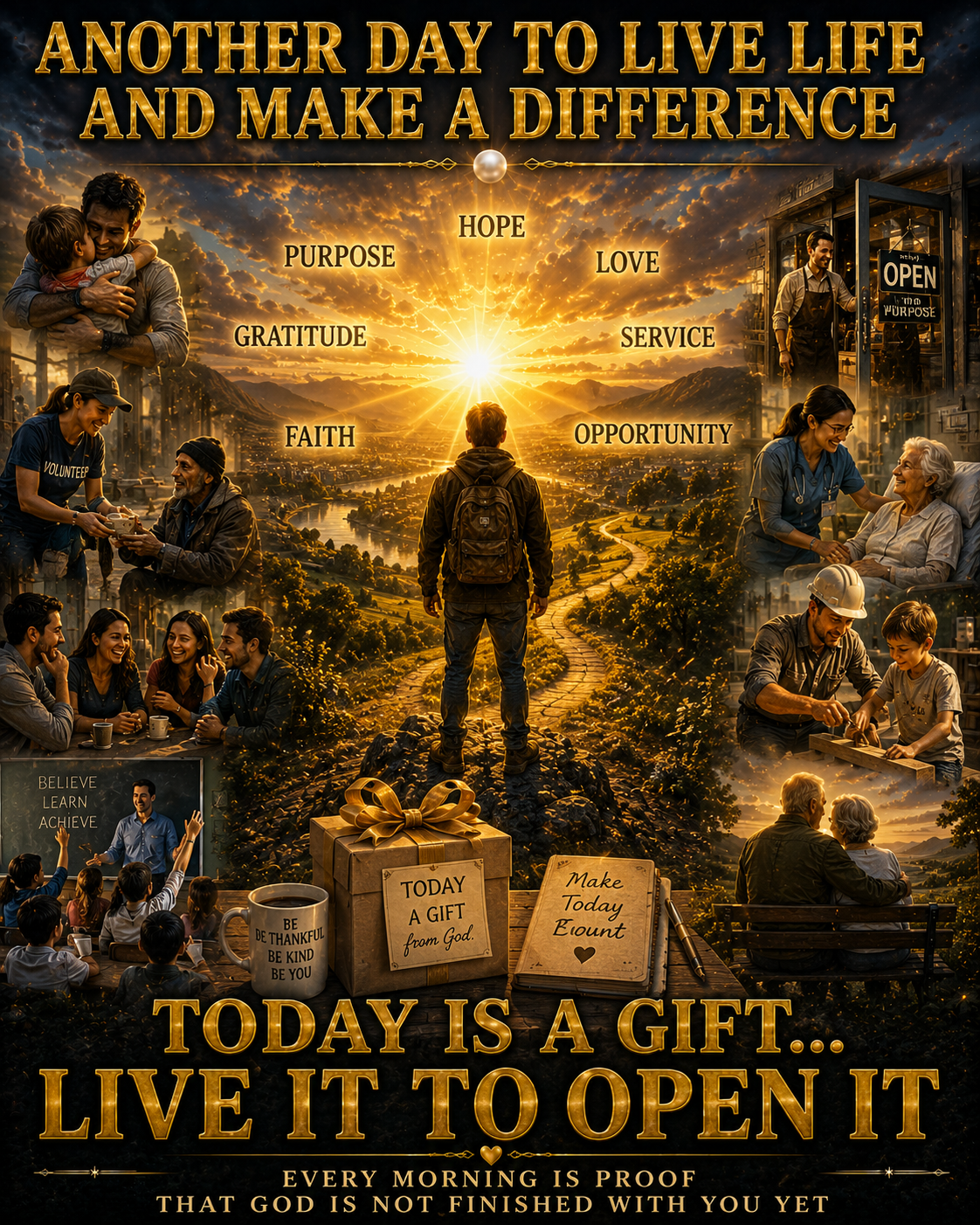 ANOTHER DAY TO LIVE LIFE AND MAKE A DIFFERENCE