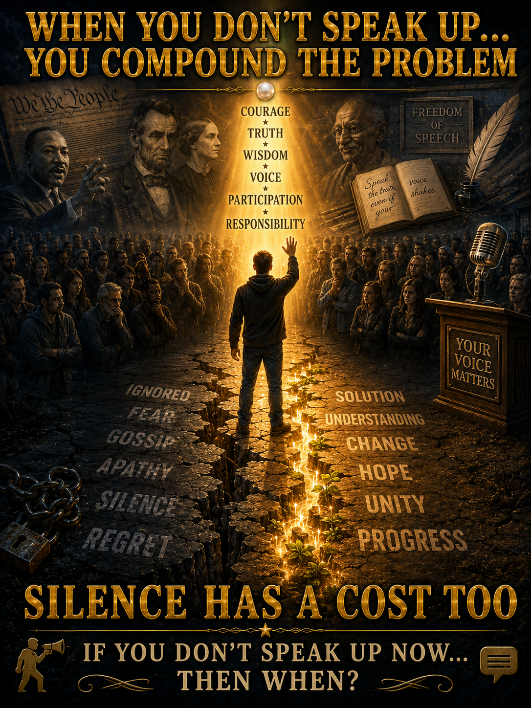 WHEN YOU DON’T SPEAK UP…YOU COMPOUND THE PROBLEM