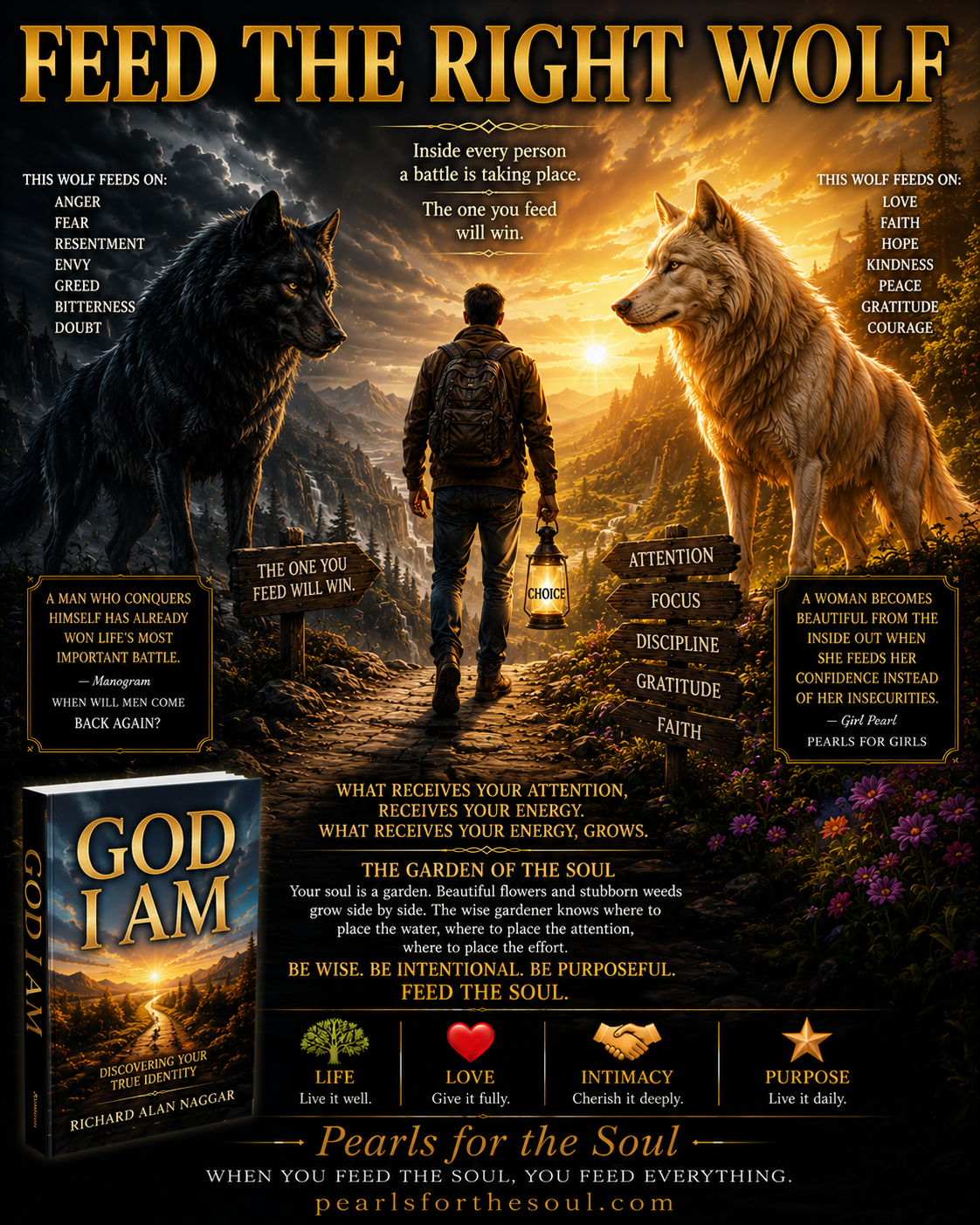 TWO WOLVES WITHIN YOU. WHICH WOLF ARE YOU FEEDING?