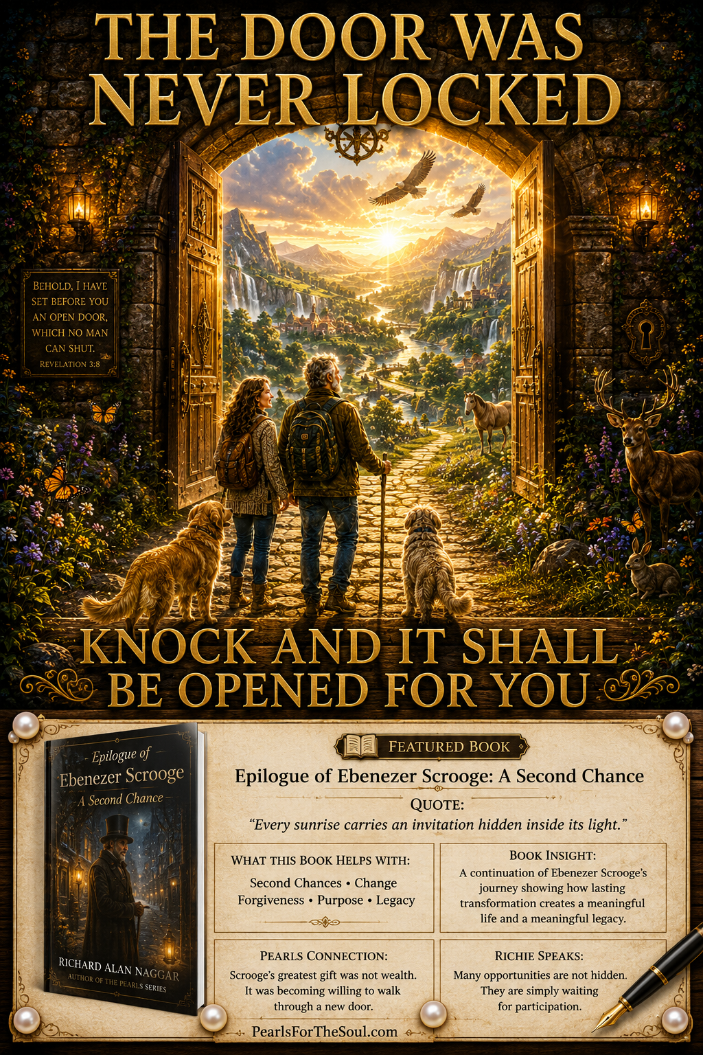 THE DOOR WAS NEVER LOCKED JUST CLOSED KNOCK and IT WILL OPEN