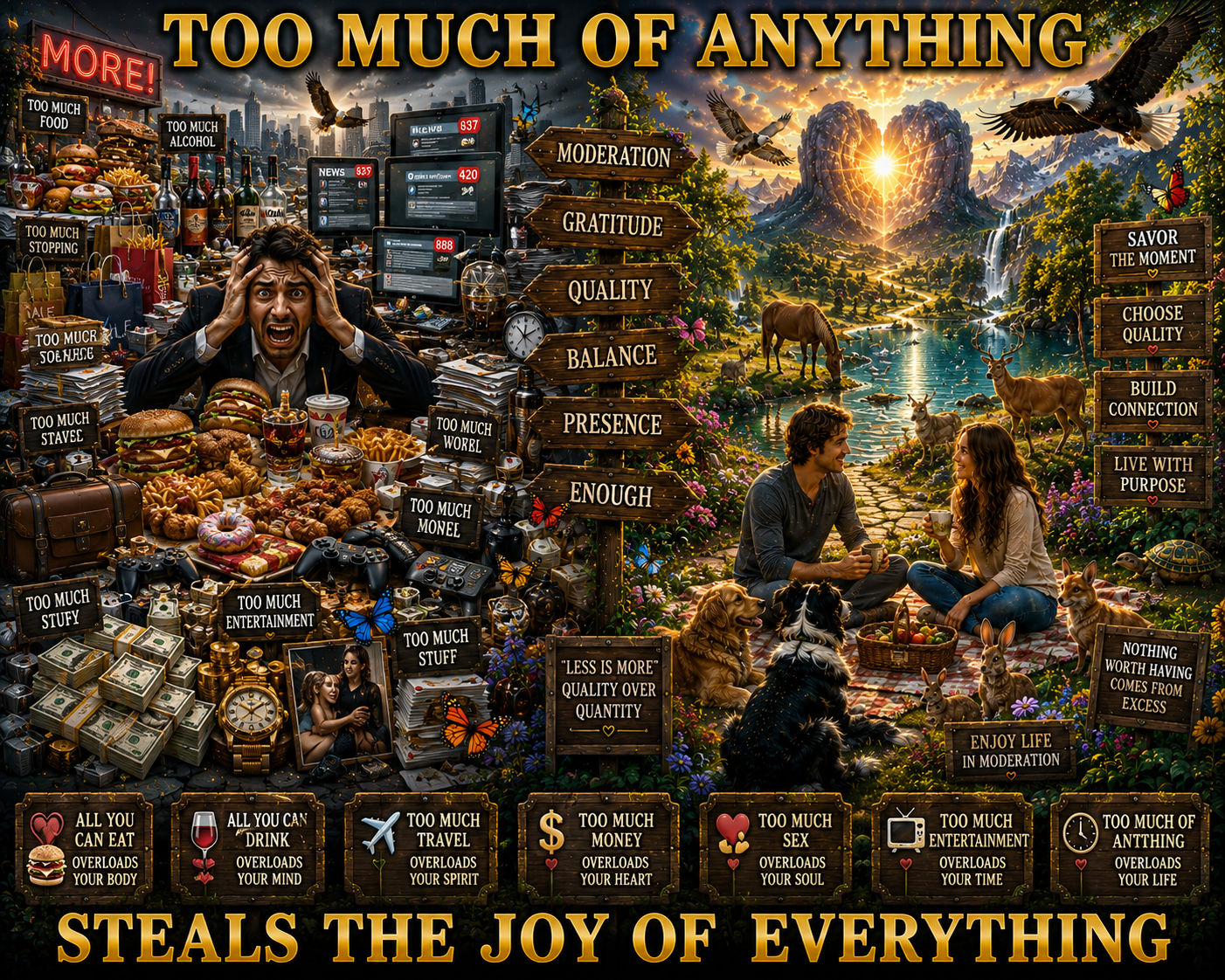 TOO MUCH OF ANYTHING IS NOT GOOD FOR YOU