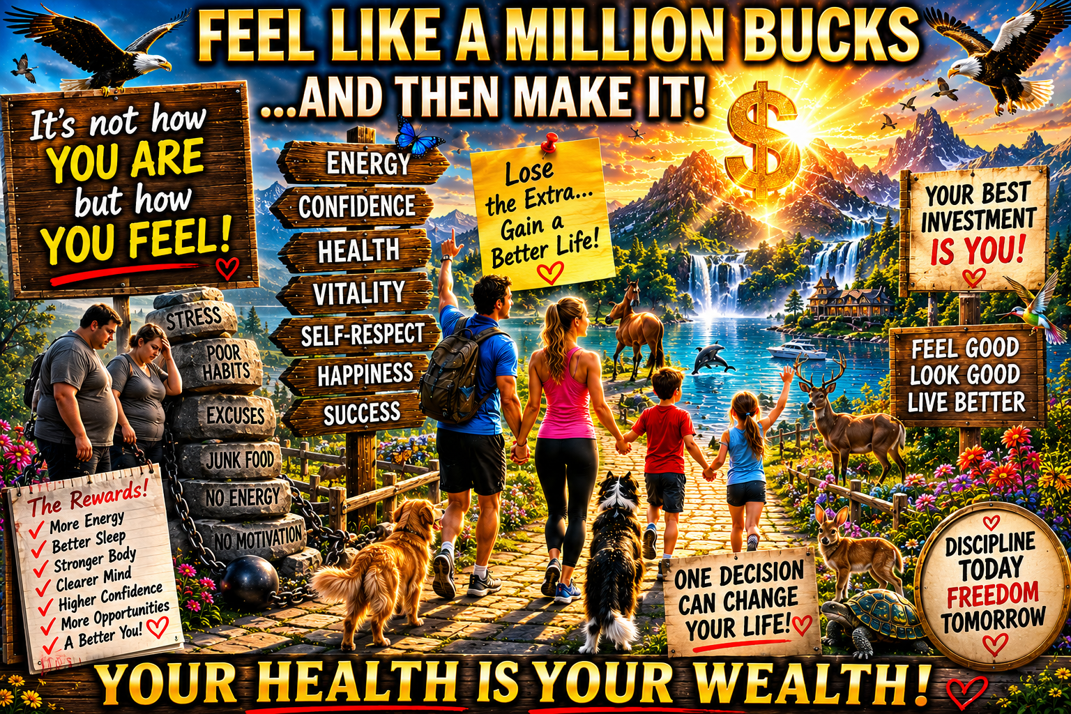 FIRST FEEL LIKE A MILLION BUCKS… THEN MAKE IT