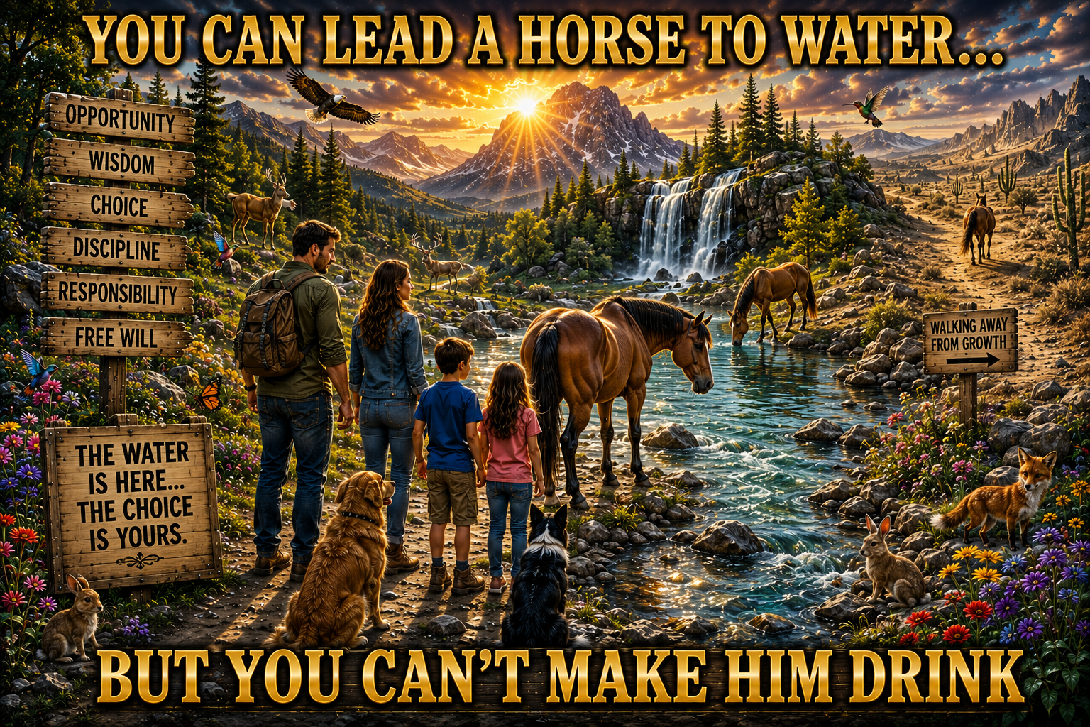 YOU CAN LEAD A HORSE TO WATER…BUT YOU CAN’T MAKE HIM DRINK