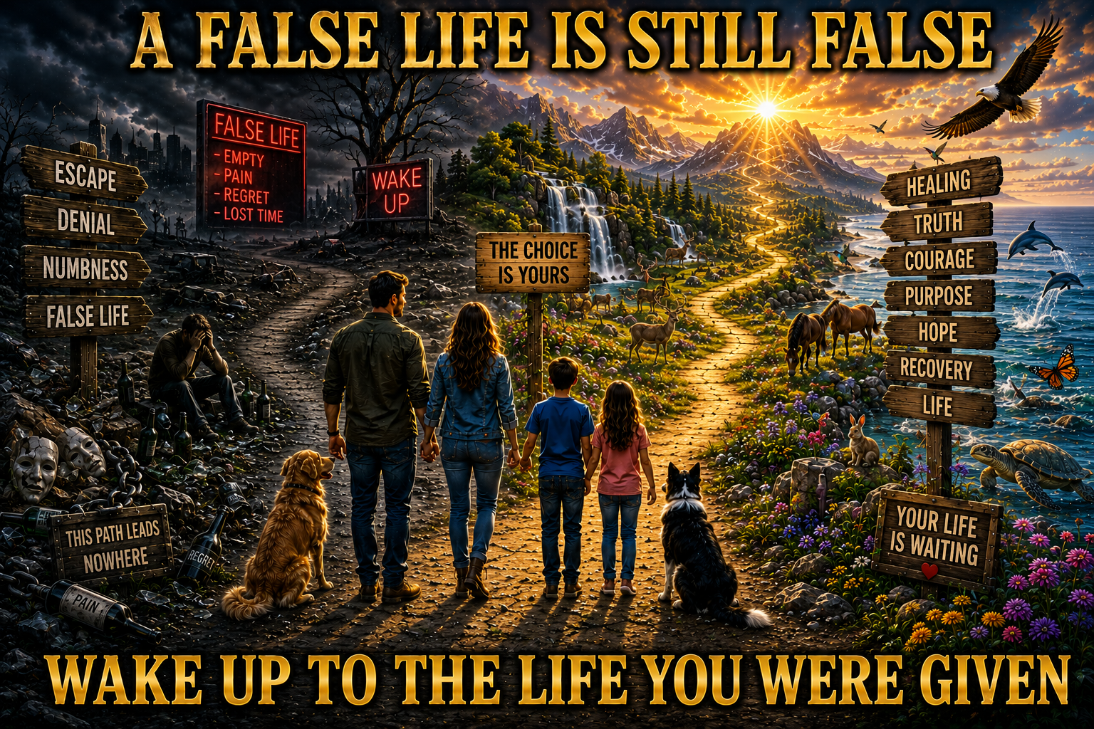 EXCESSIVE ALCOHOL & DRUGS BUYS A FALSE LIFE