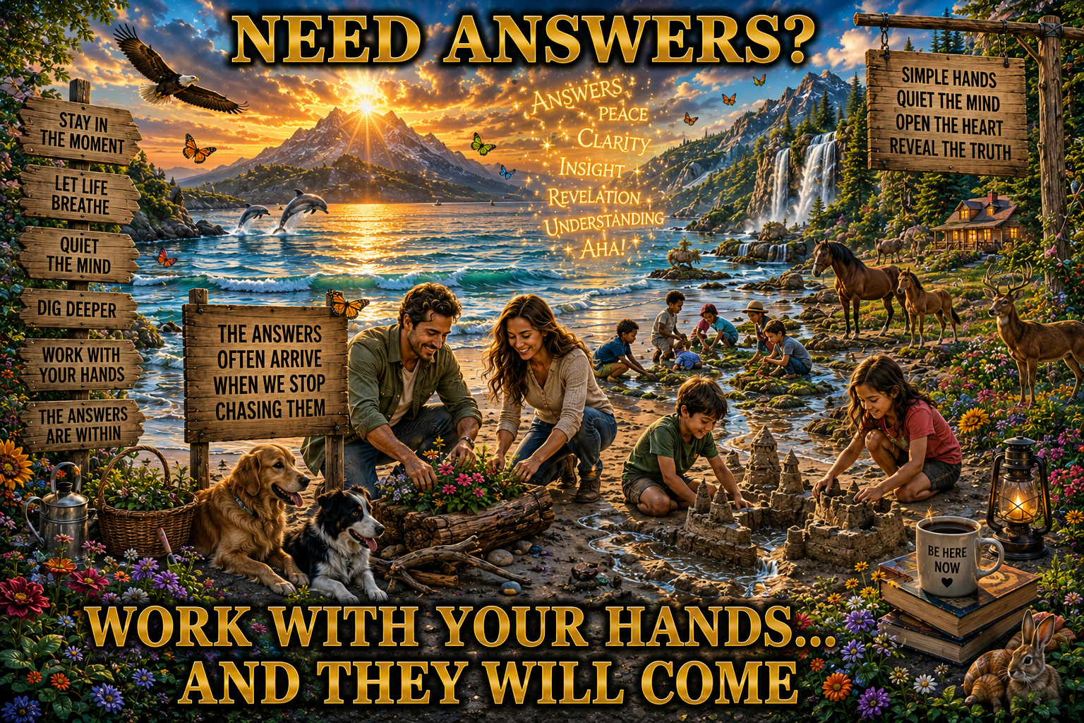 NEED ANSWERS? WORK WITH YOUR HANDS…THEY WILL COME