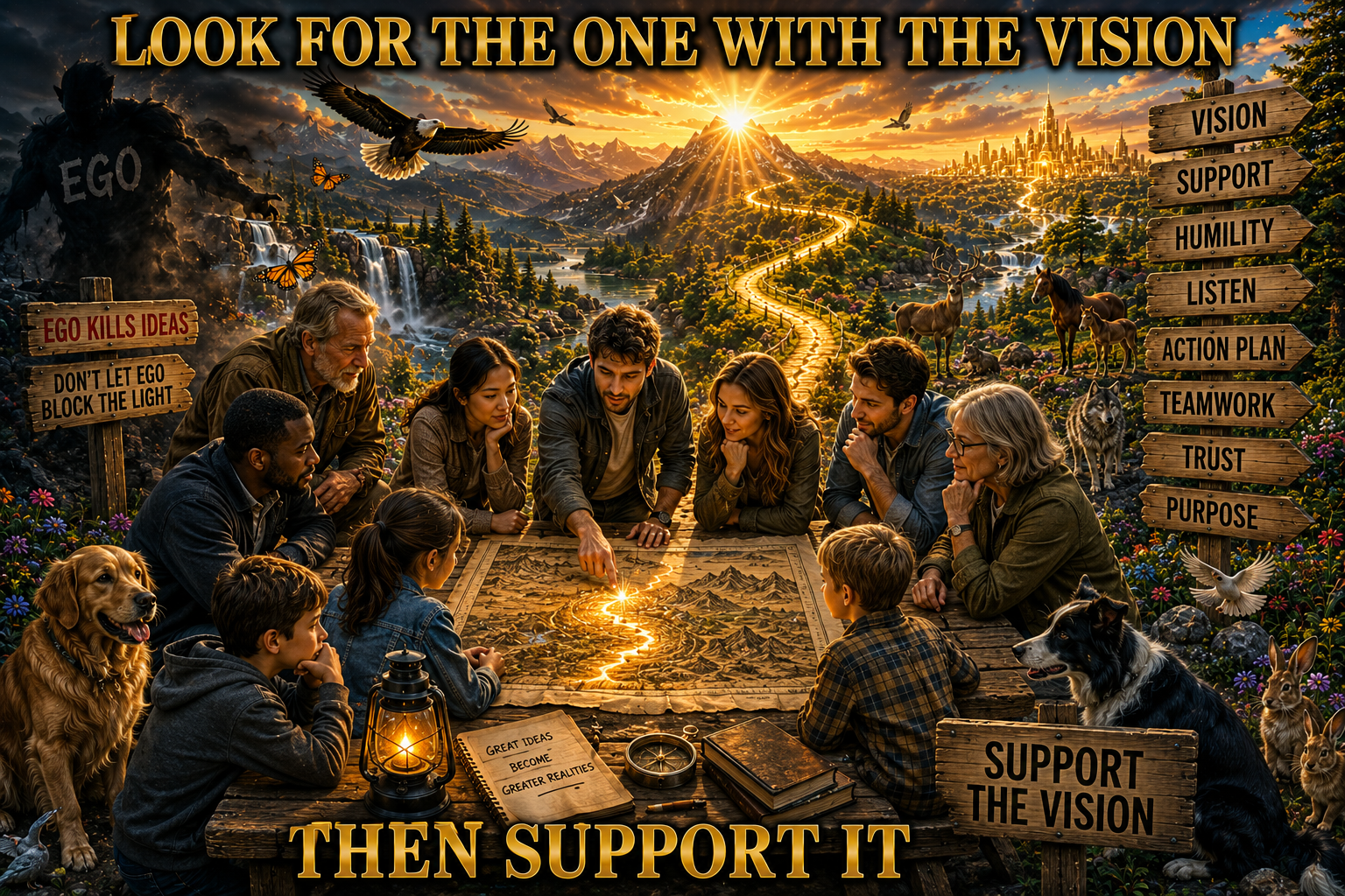 LOOK FOR THE ONE WHO HAS THE VISION…THEN SUPPORT IT