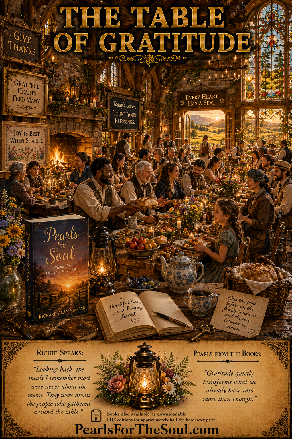 THE TABLE OF GRATITUDE WHERE WE FEAST ON LIFE