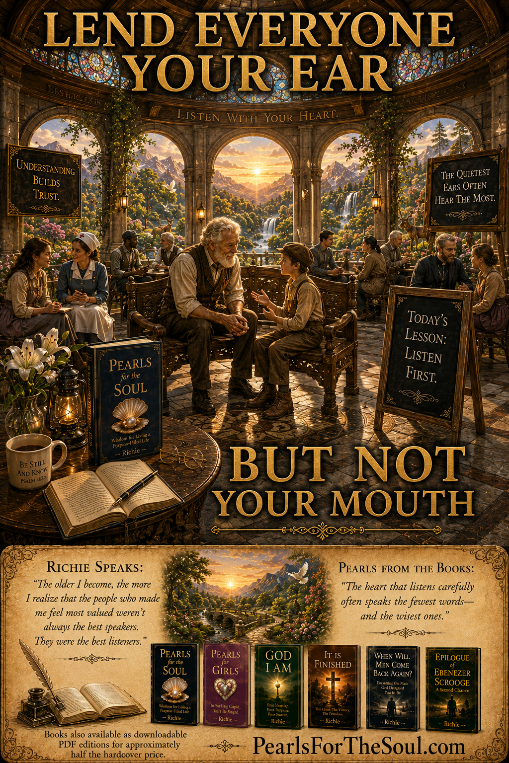 LEND EVERYONE YOUR EAR BUT NOT YOUR MOUTH