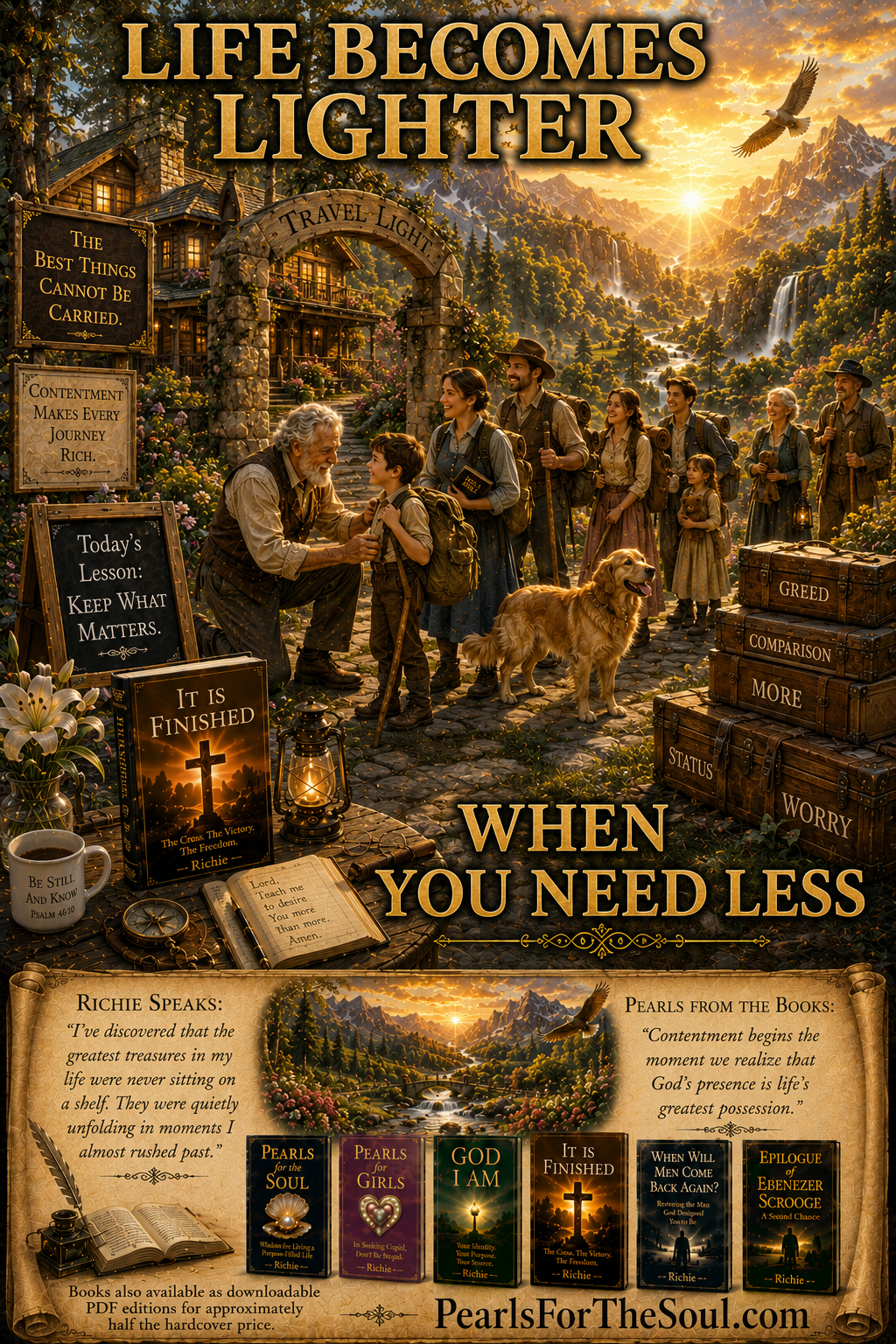 LIFE BECOMES LIGHTER WHEN YOU NEED LESS OF ANYTHING… TRY IT