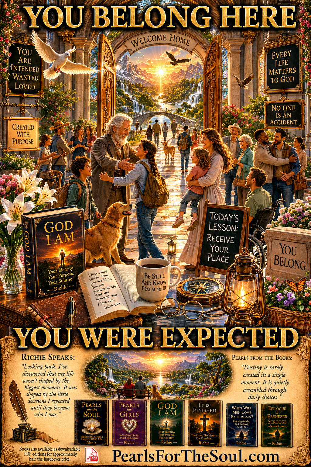 YOU BELONG HERE AND WERE EXPECTED NOW RETURN THE GIFT OF LIFE GIVEN