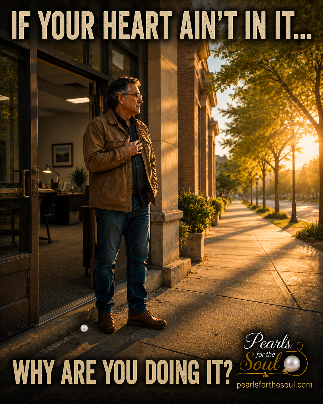 IF YOUR HEART AIN’T IN IT — WHY ARE YOU DOING IT?