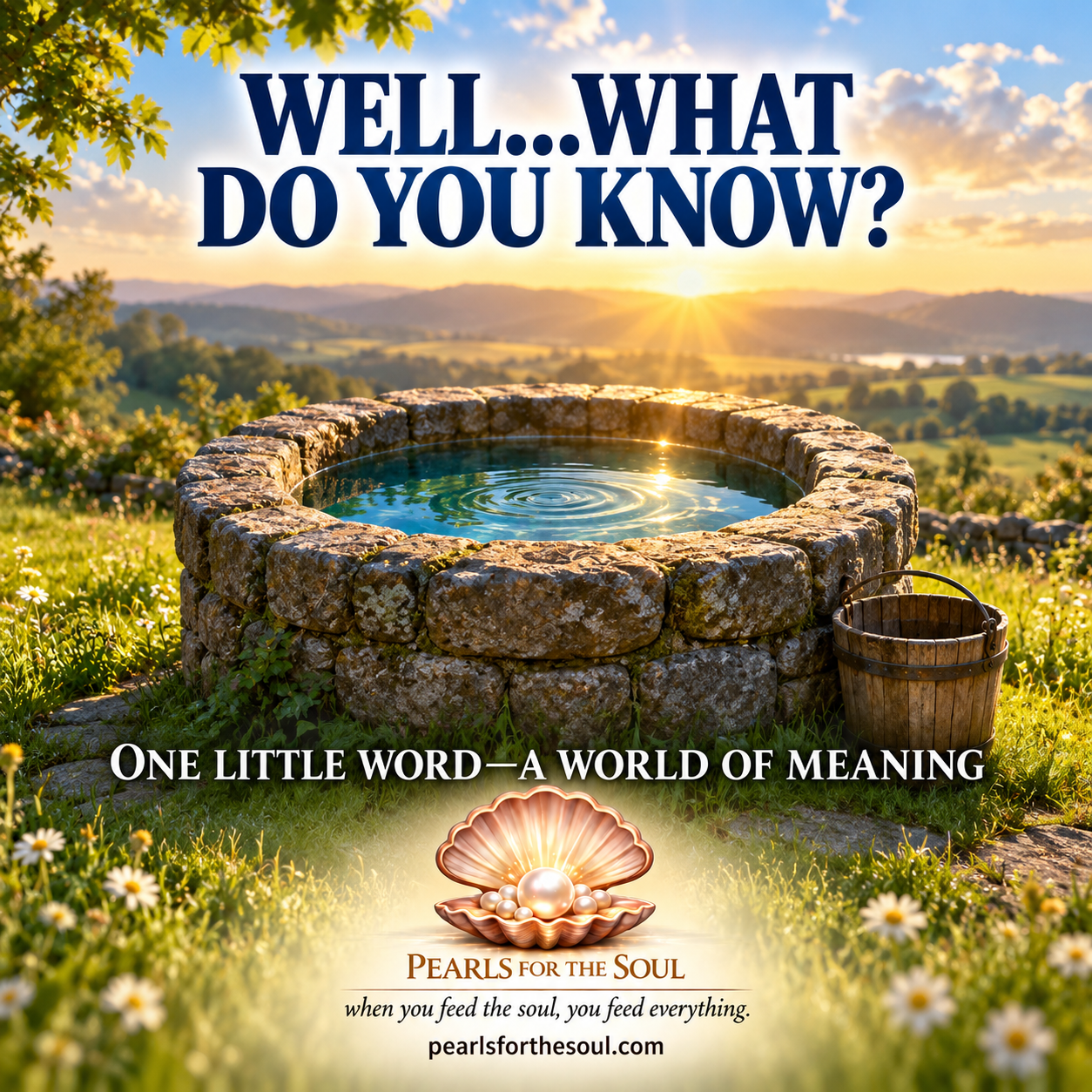 WELL…WHAT DO YOU KNOW? THE WONDERFUL WORLD OF “WELL” THE WORD