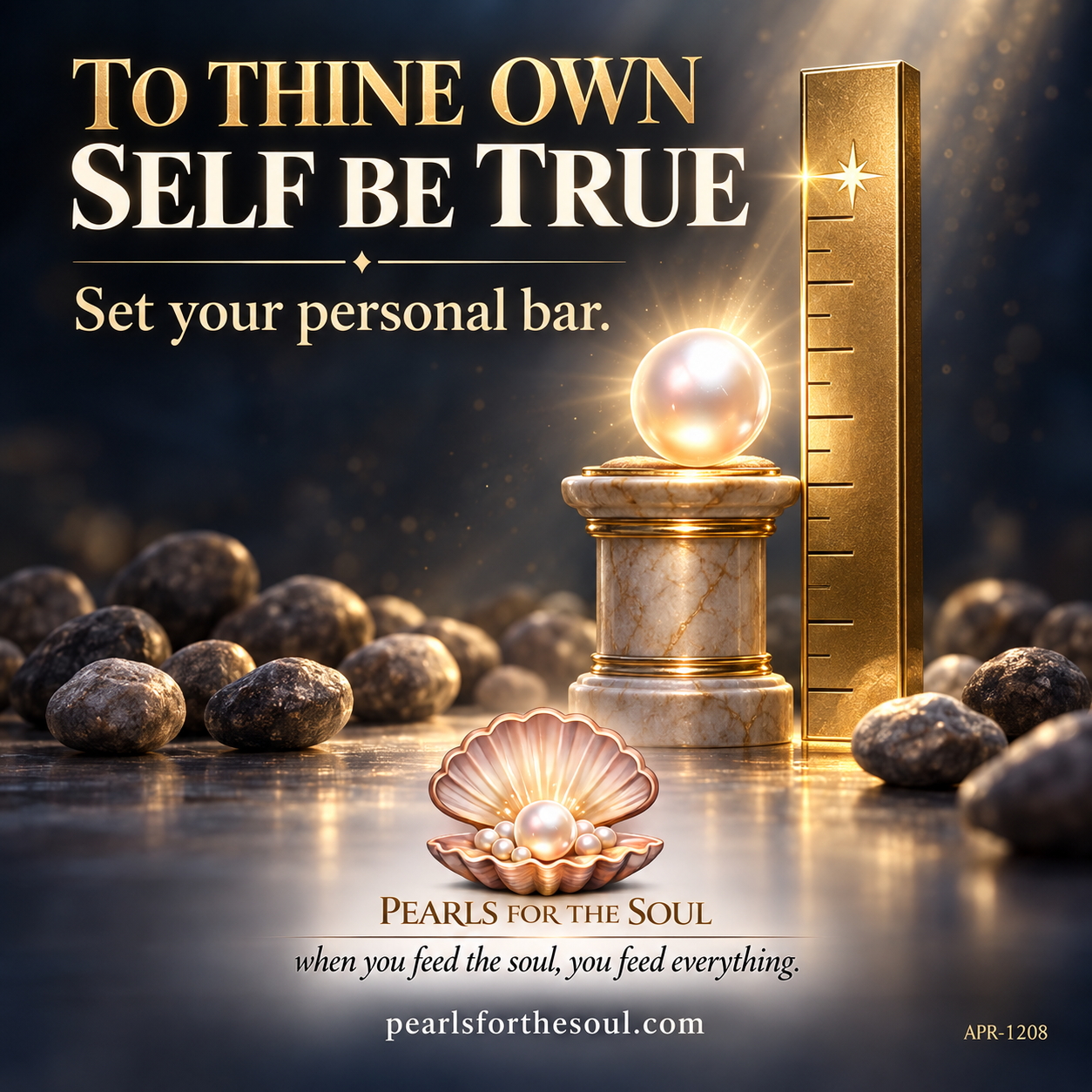 TO THINE OWN SELF BE TRUE—SET YOUR PERSONAL BAR AND LIVE IT