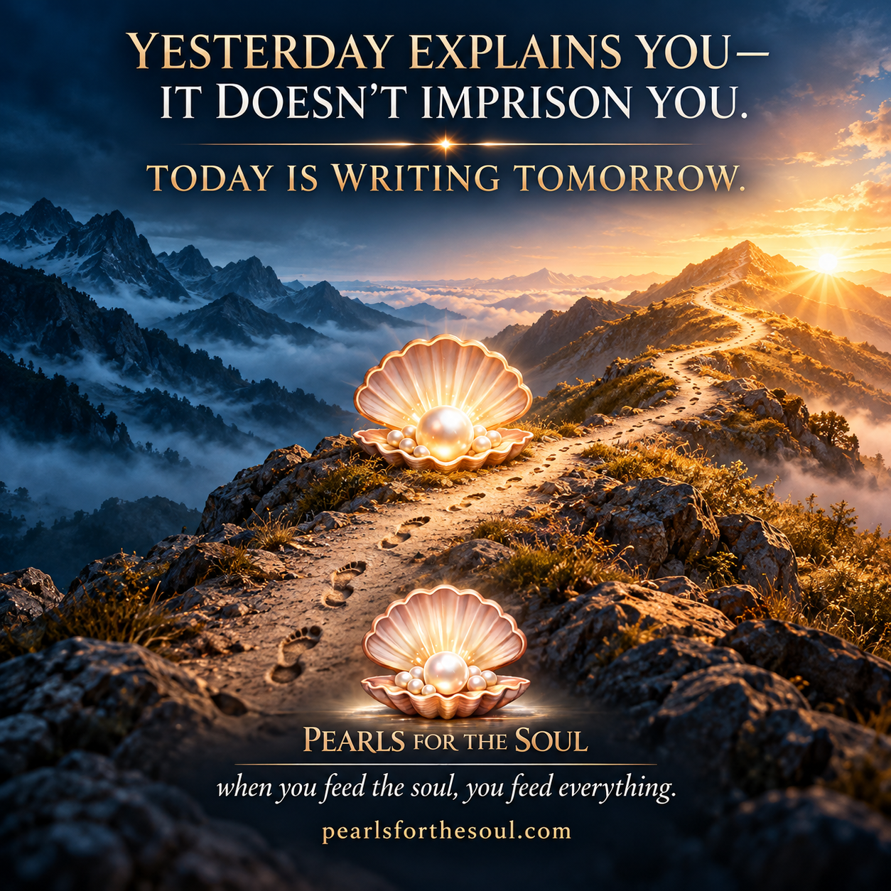 THE PERSON YOU ARE TODAY CAME FROM YESTERDAY